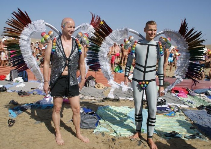 Begin of German Carnival at the Gay Beach in Maspalomas (Gran Canaria)